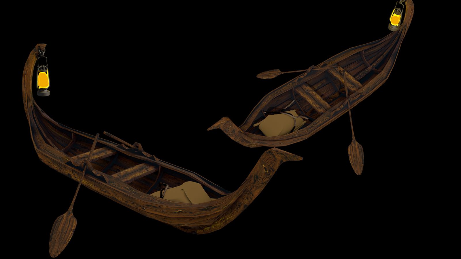 Boats 3D asset WIP